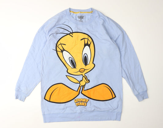 Looney Tunes Women's Blue XS Pullover Sweatshirt