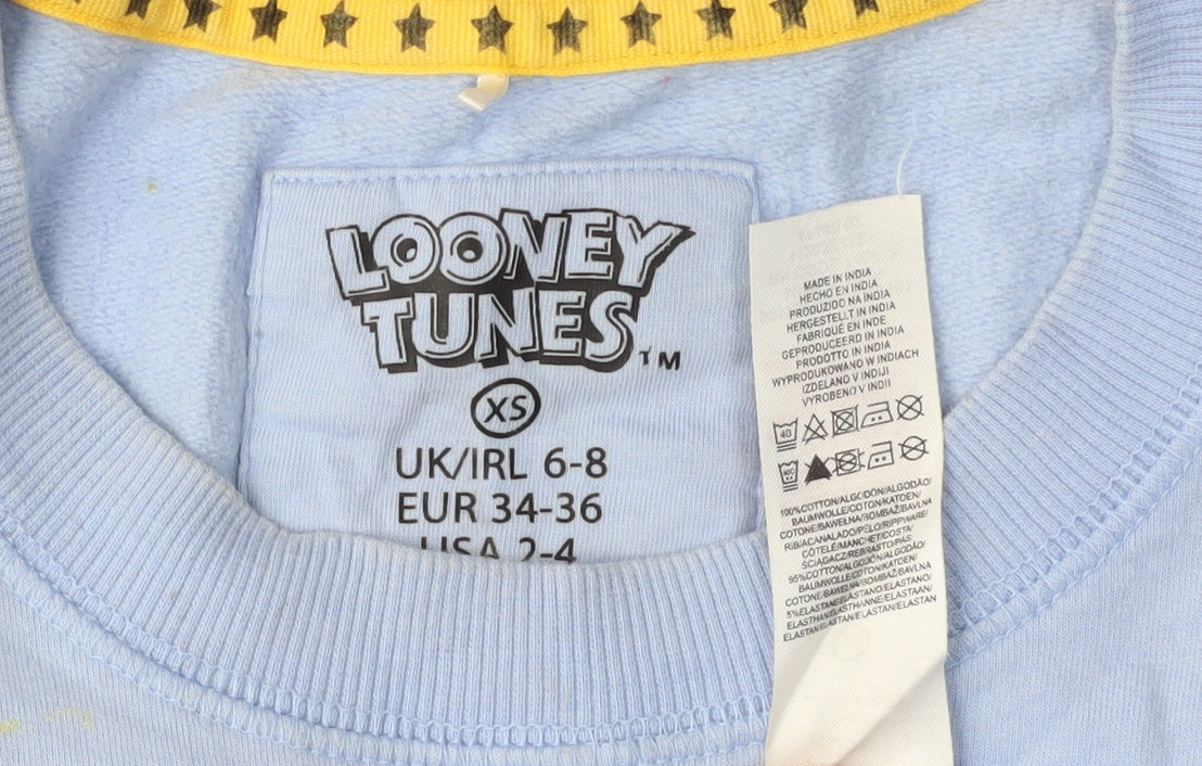 Looney Tunes Women's Blue XS Pullover Sweatshirt