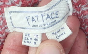 Fat Face Women's Multicoloured Winter Jumper Size 12