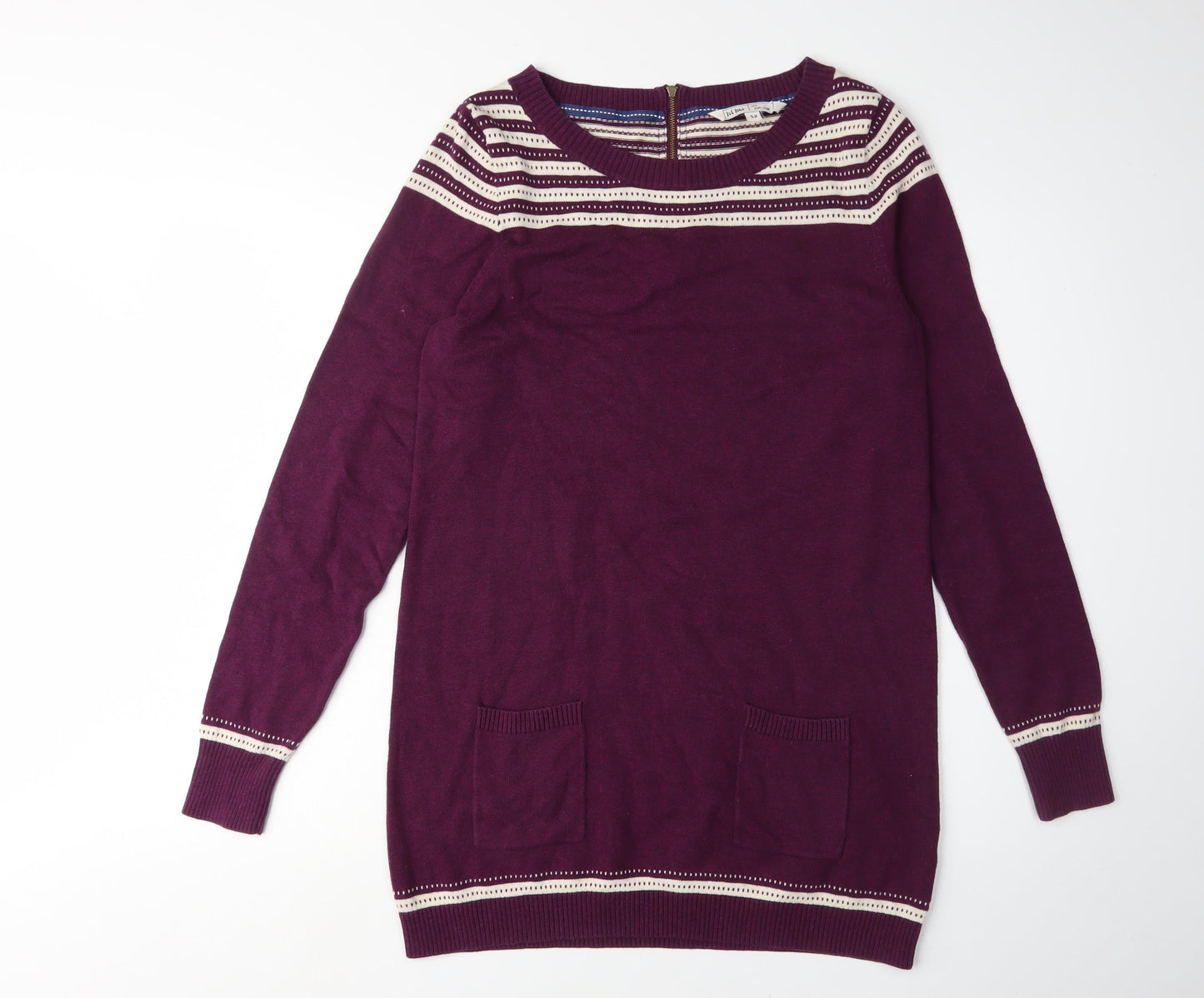 Fat Face Women's Purple Striped Shift Dress Size 12