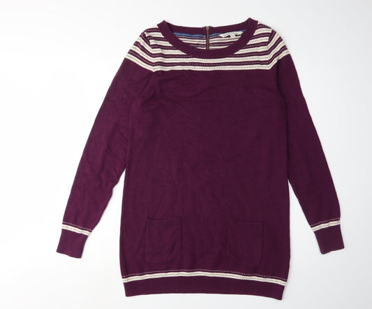 Fat Face Women's Purple Striped Shift Dress Size 12