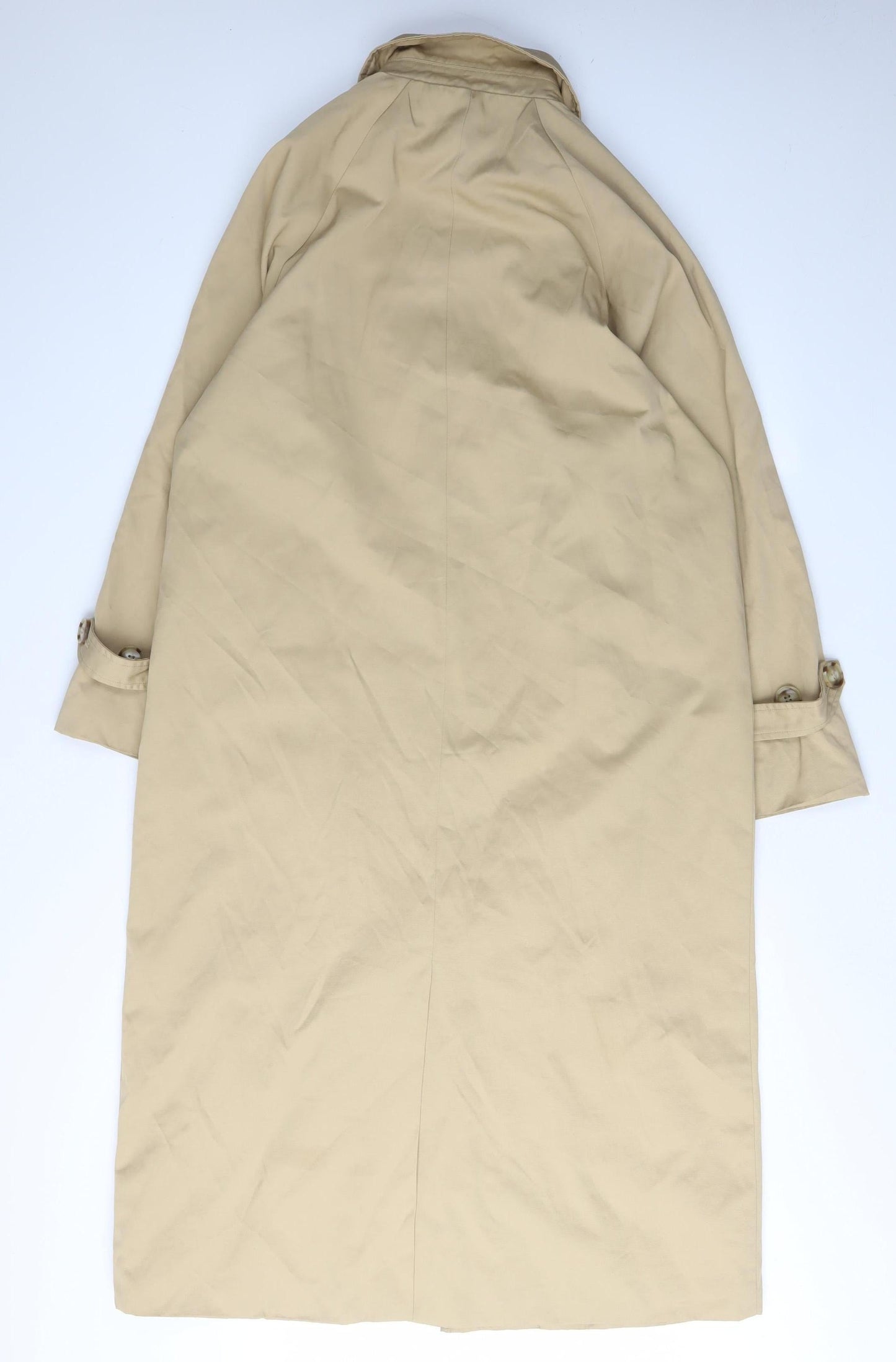 Motel Women's Beige Overcoat, Size S, Collared, Button