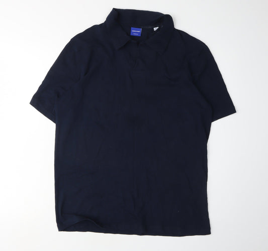 Jack & Jones Men's Blue Polo Shirt Medium