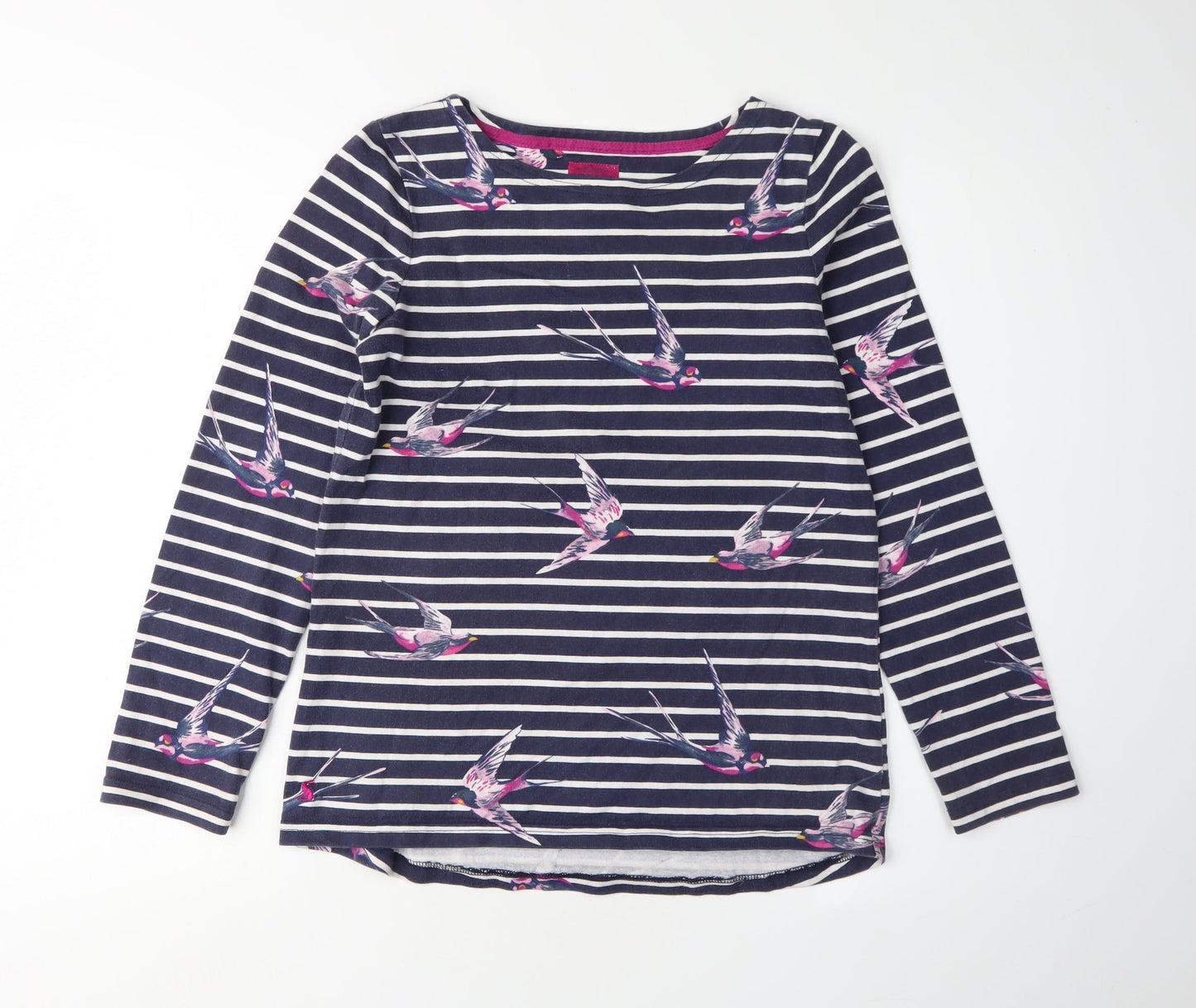 Joules Women's Multicoloured Striped T-Shirt Size 10