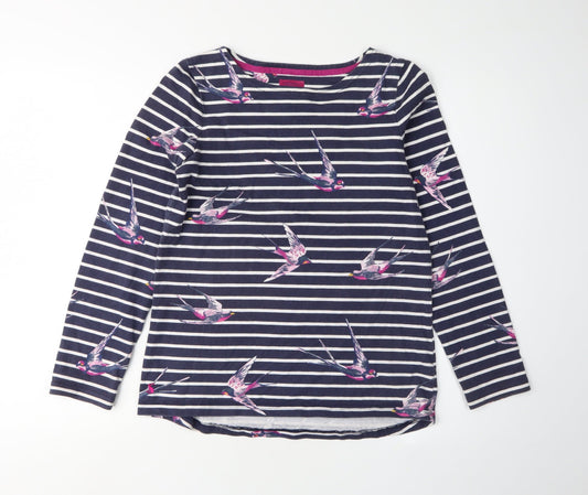Joules Women's Multicoloured Striped T-Shirt Size 10