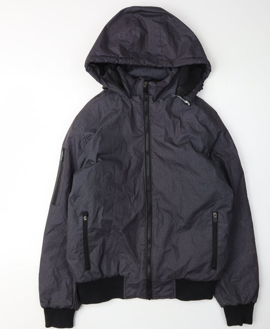 Everlast Men's Black Bomber Jacket with Hood, Size S