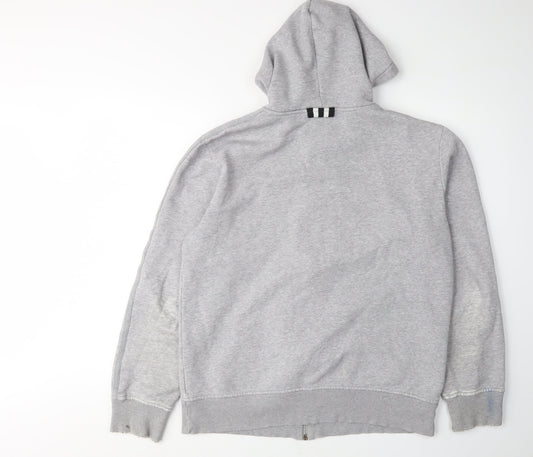 Adidas Men's Grey Full Zip Hoodie M