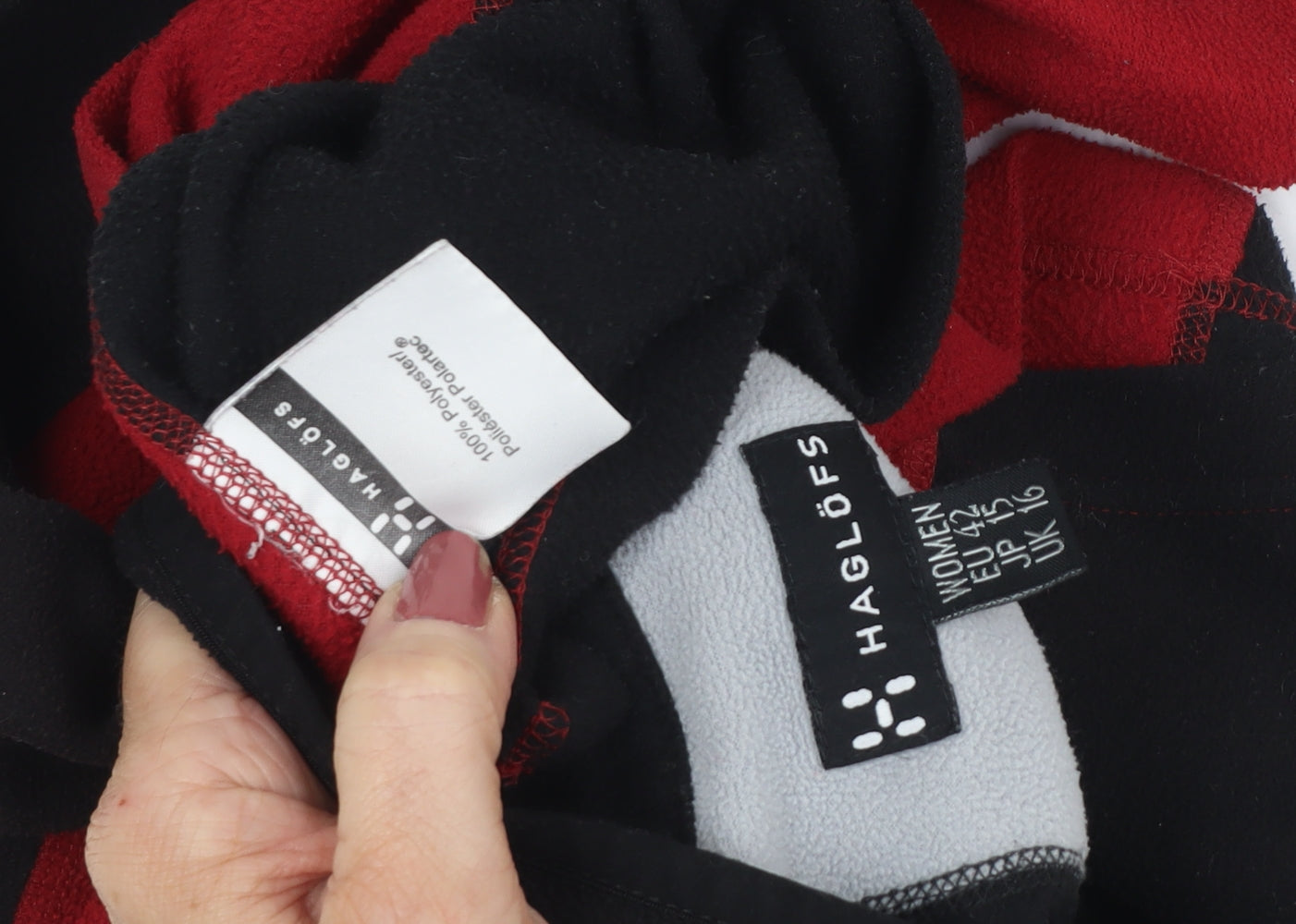 Haglöfs Women's Red/Black Size 16 Fleece Sweatshirt