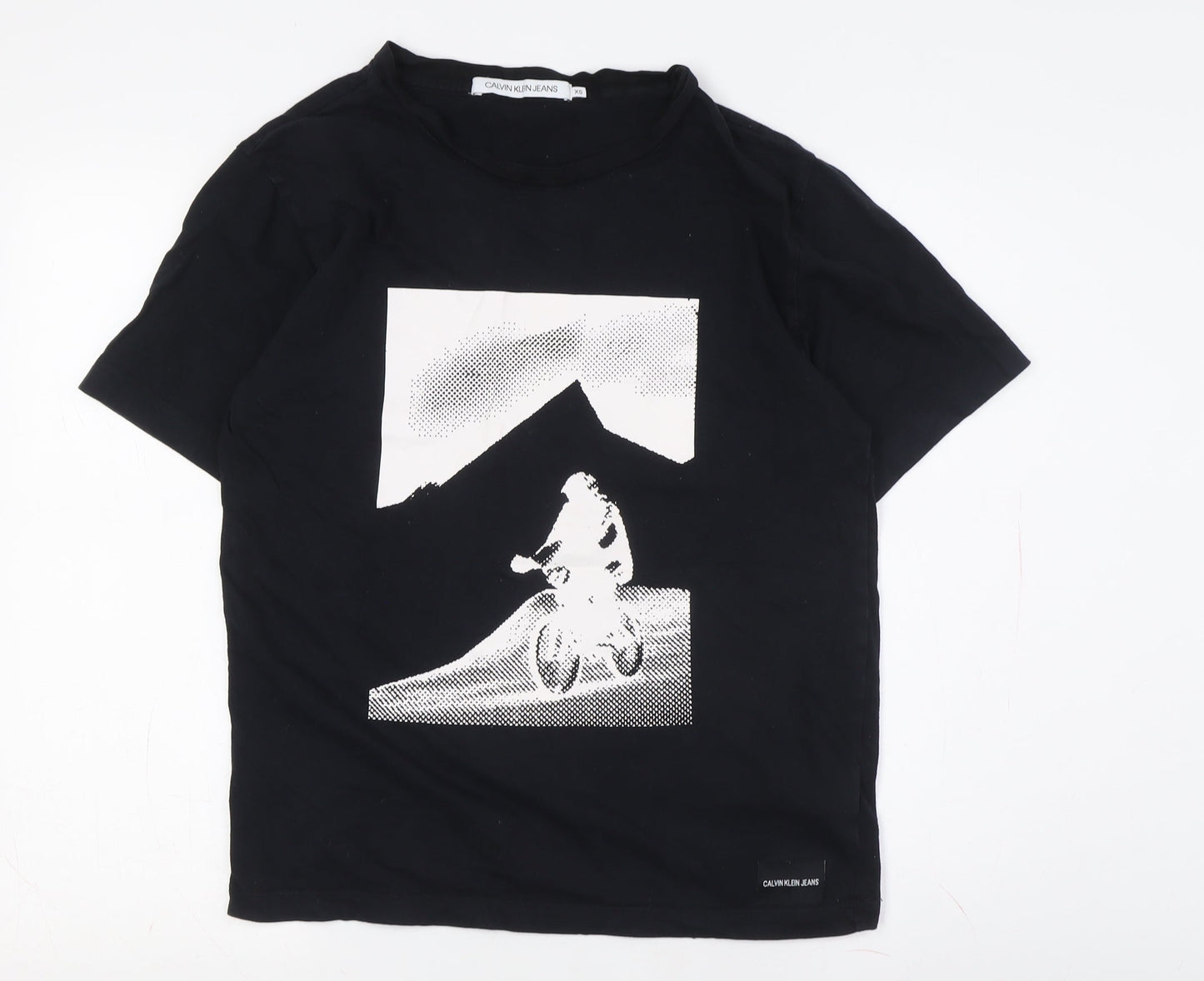 Calvin Klein Jeans Black XS Graphic Men's T-Shirt