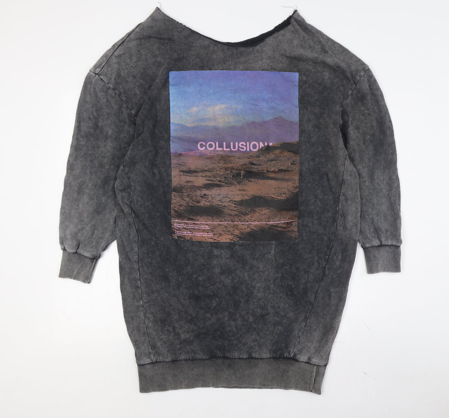 Collusion Women's Grey Pullover Sweatshirt Size 6