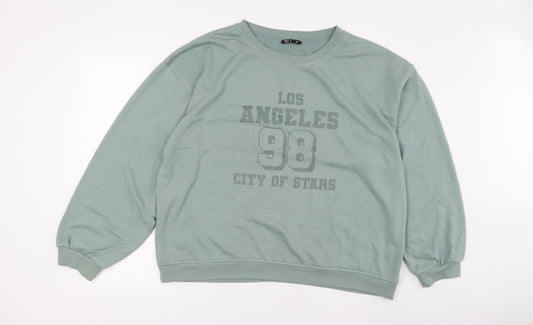 Tex Unisex Green Pullover Sweatshirt XL Casual