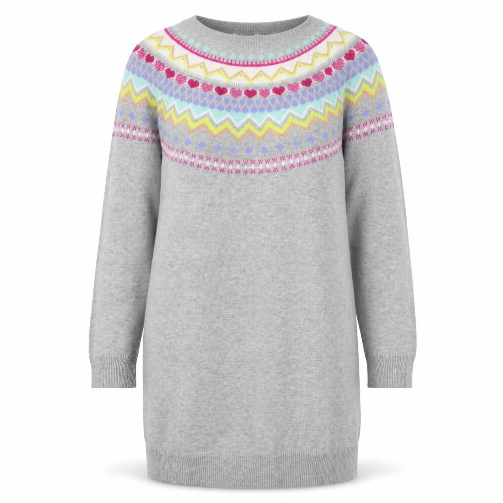 Gap Kids Grey Fair Isle Knit Dress for Girls L