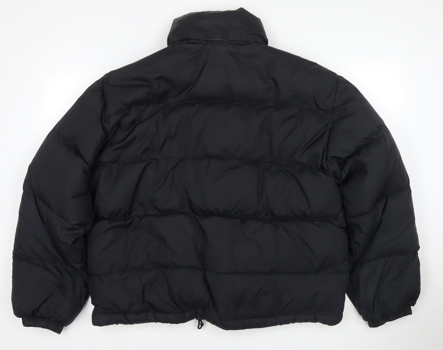 Armani Unisex Black Puffer Jacket Size 14 Button Casual