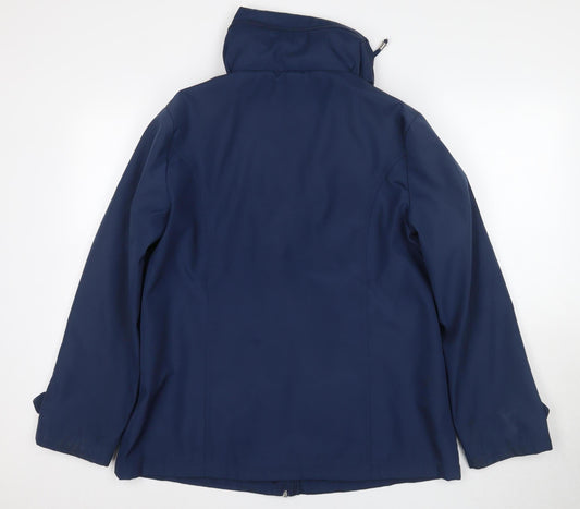 Tennessy Women's Blue Hooded Rain Coat Size 14