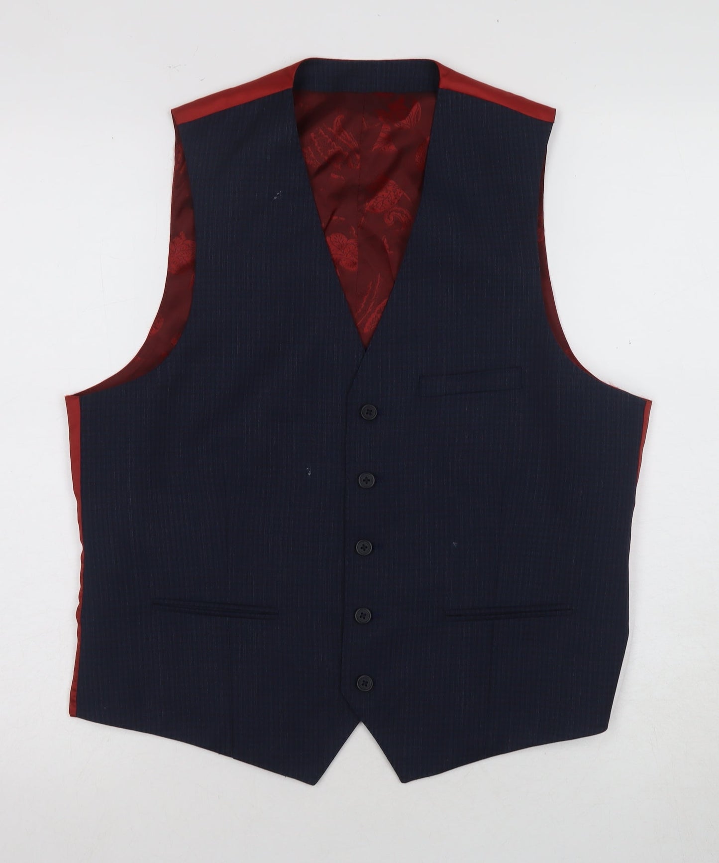Ted Baker Men's Blue Slim Fit Suit Waistcoat 40S