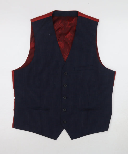Ted Baker Men's Blue Slim Fit Suit Waistcoat 40S