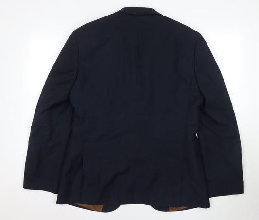 Jeff Banks Men's Blue Blazer Size L, Polyester Viscose