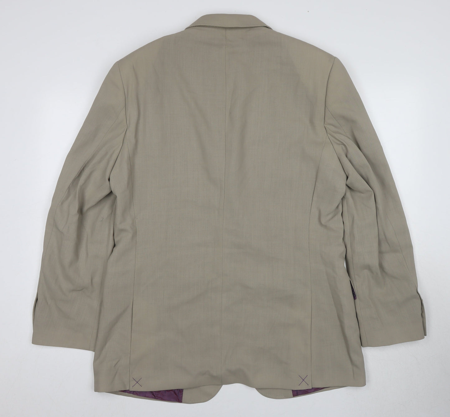 Ted Baker Men's Beige Wool Blazer Regular Fit 40R