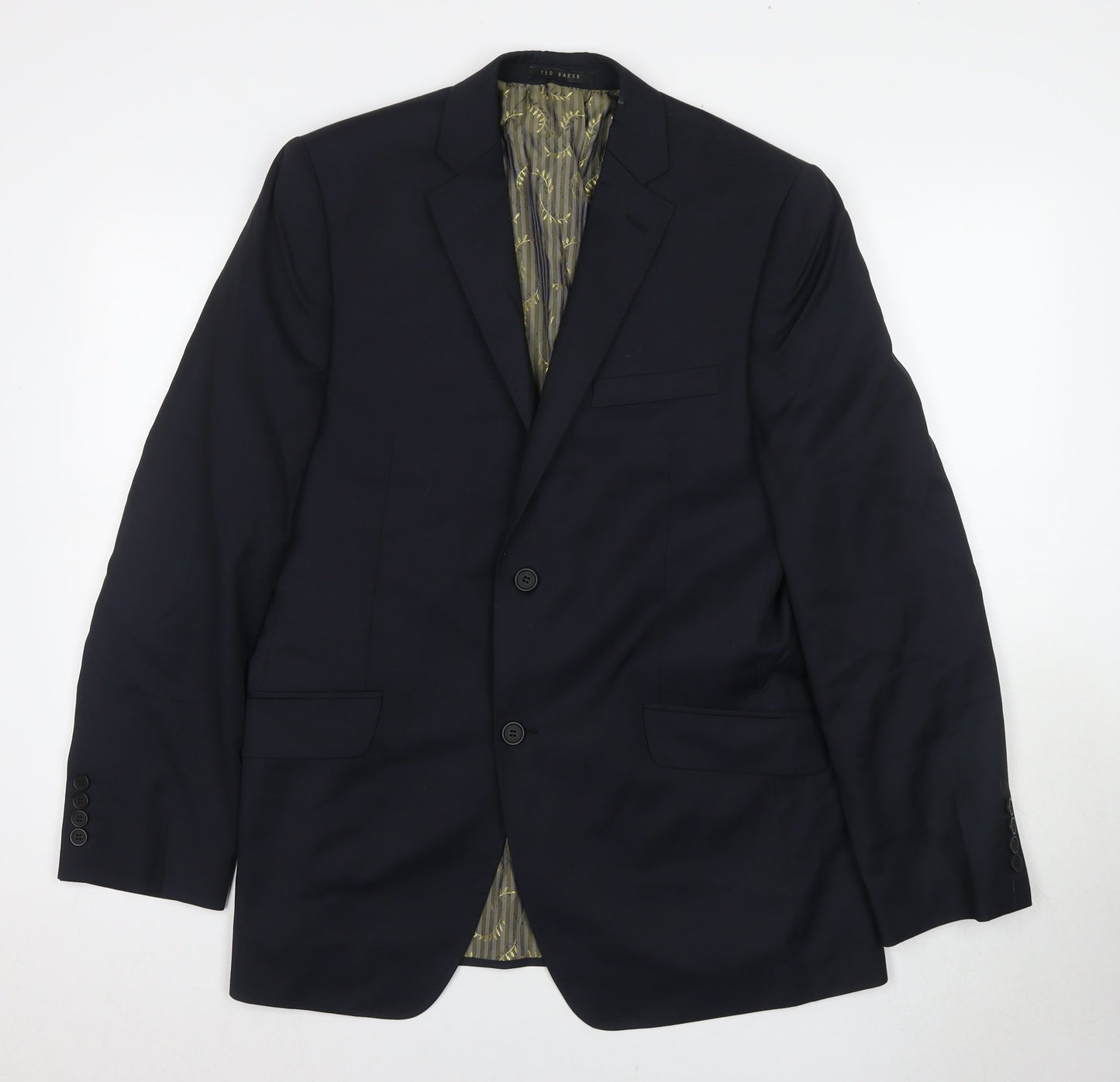 Ted Baker Men's Navy 40R Regular Fit Blazer