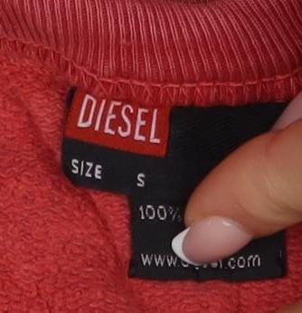 Diesel Men's Red Graphic Print Pullover Sweatshirt S