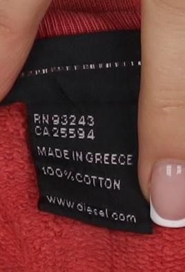 Diesel Men's Red Graphic Print Pullover Sweatshirt S