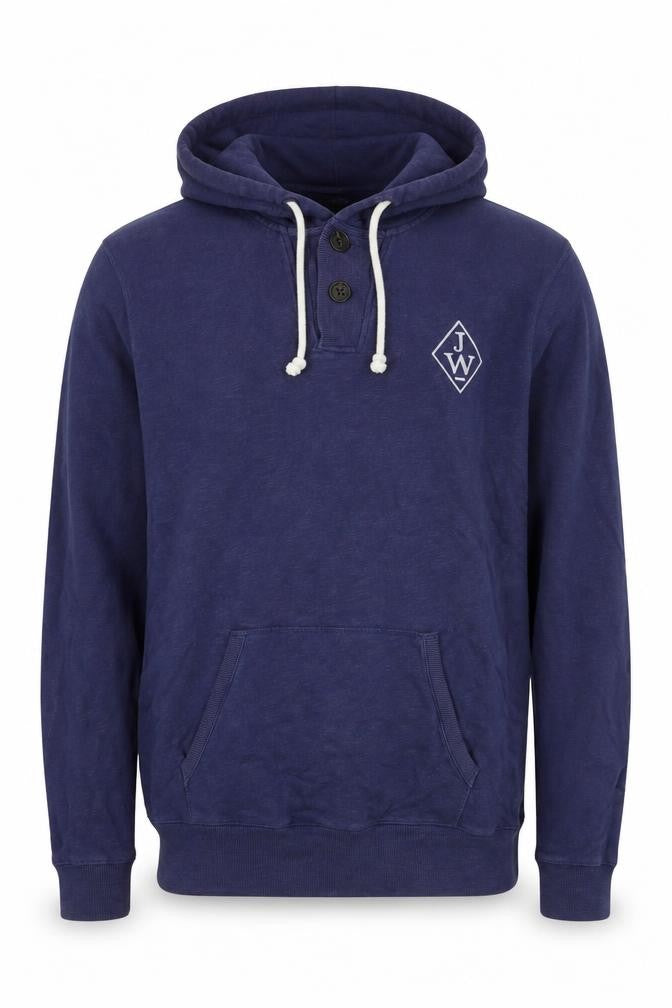 Mens UK S Regular Jack Wills Blue Henley Hoodie