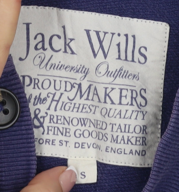 Jack Wills Men's Blue Henley Hoodie S Long Sleeve