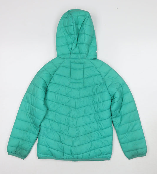 Marks and Spencer Girls Green Puffer Jacket 11-12 Years