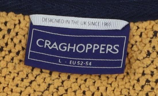 Craghoppers Unisex Yellow 1/2 Zip Knit Sweatshirt UK 14