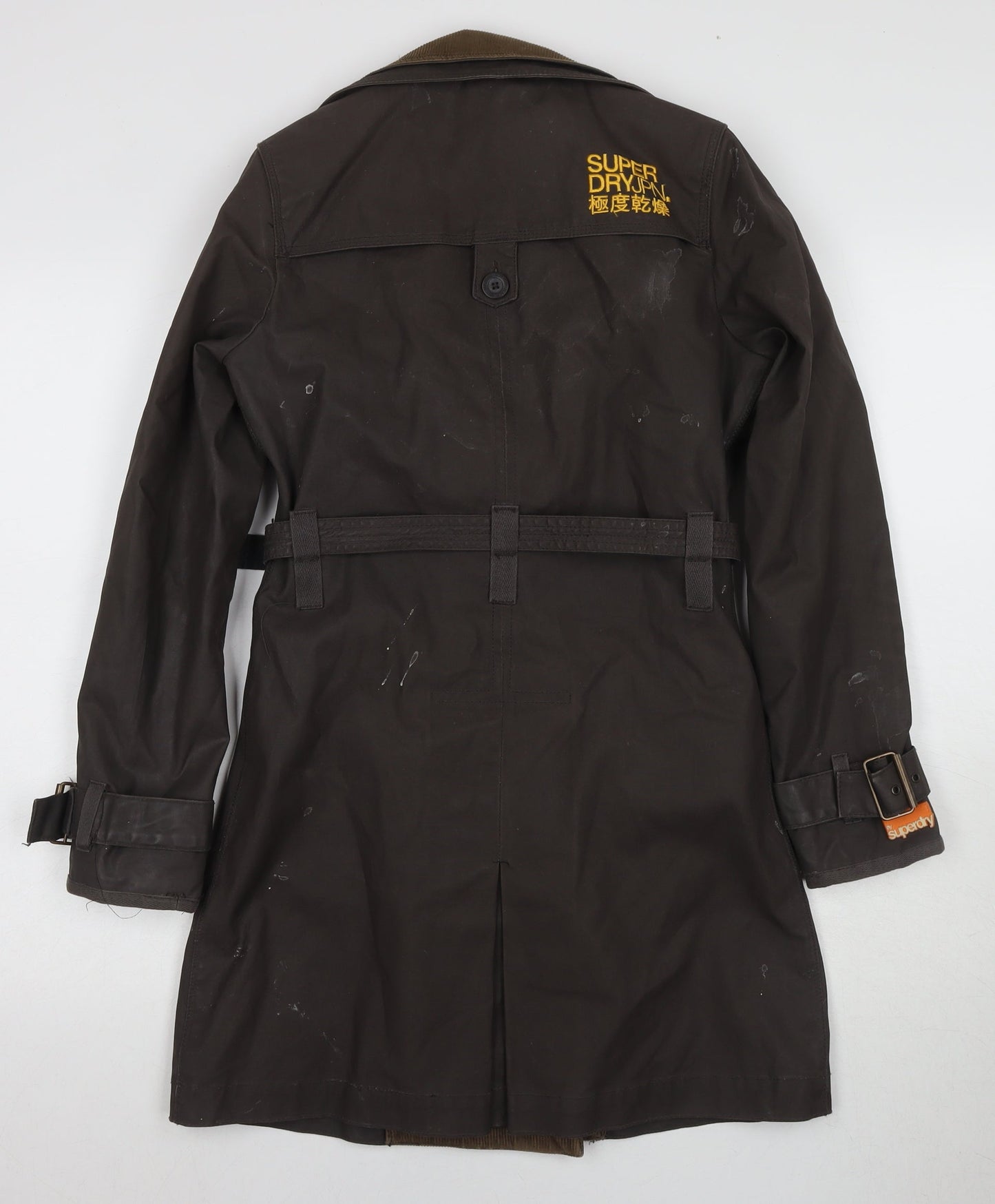 Superdry Women's Brown Trench Coat XS Relaxed Fit