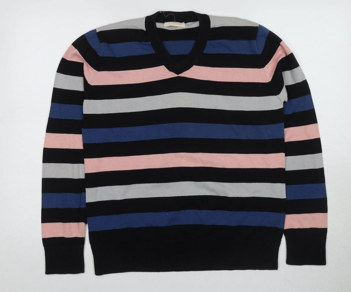 Jack & Jones Men's Multicoloured Striped Pullover - M