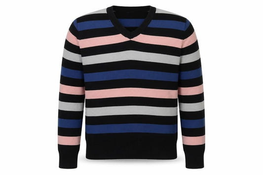 Jack & Jones Men's Multicoloured Striped Pullover - M