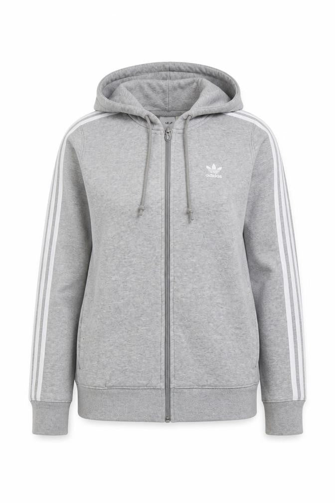 Womens UK 8 Slim adidas Grey Full Zip Hoodie