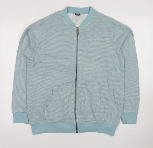 Cotton Traders Men's Blue Full Zip Sweatshirt M