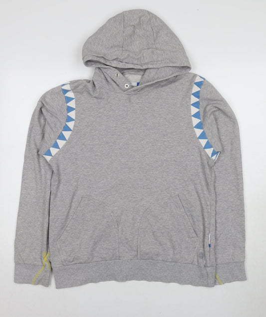 Adidas Men's Grey Pullover Hoodie Size M