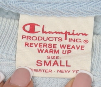Champion Blue Unisex Pullover Sweatshirt Small