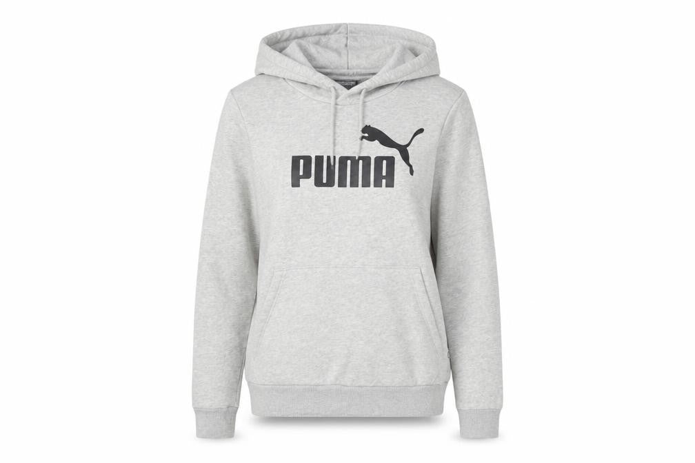 Womens UK 10 Regular PUMA Grey Pullover Hoodie