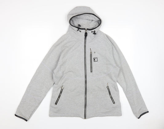 Forest Men's Grey Full Zip Hoodie - Size L