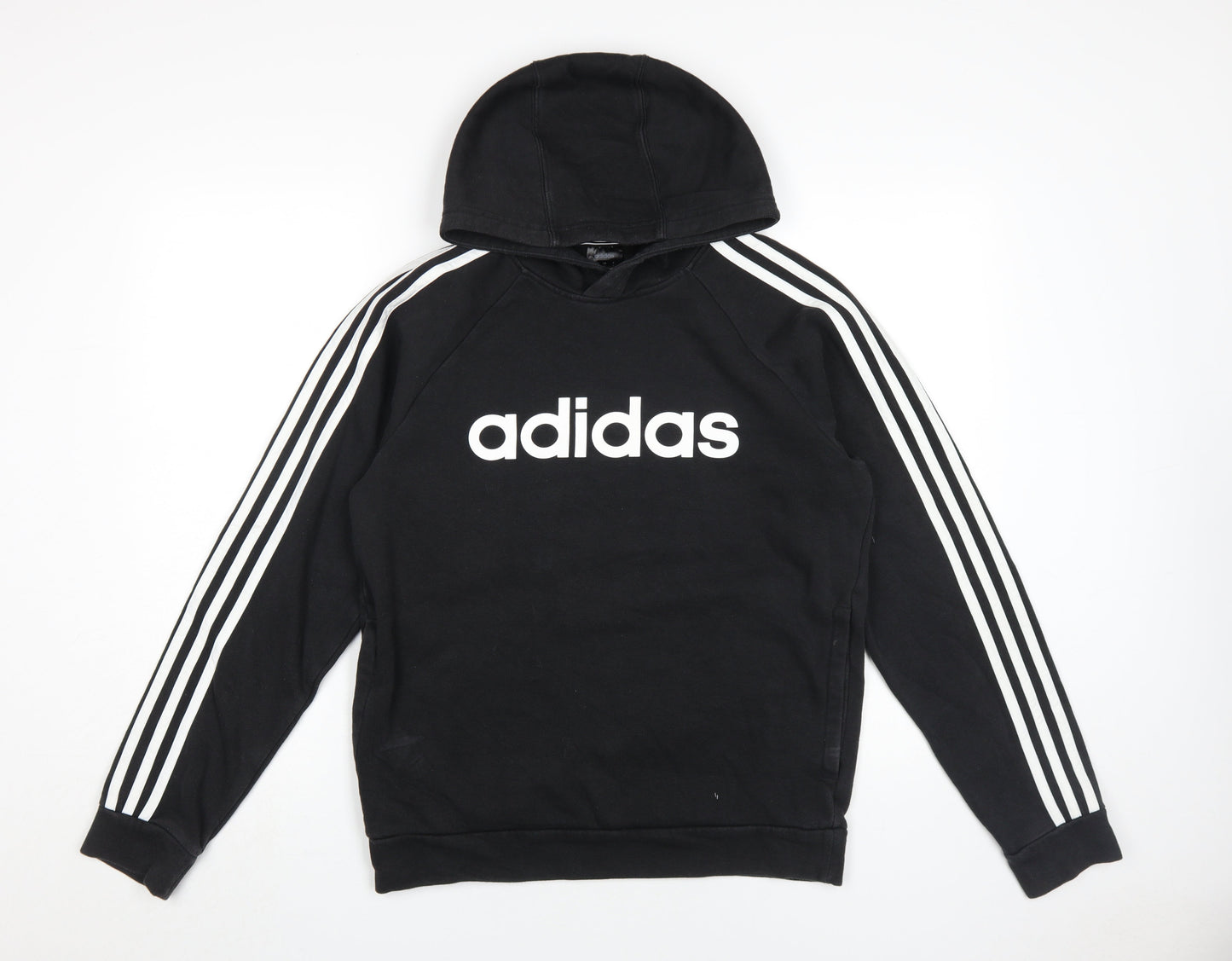 Adidas Men's Black S Graphic Hoodie Cotton Blend