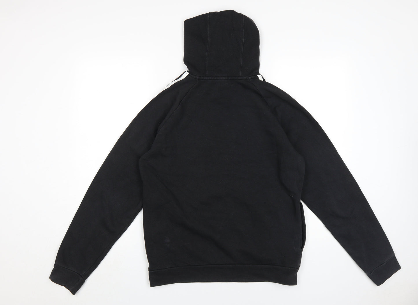 Adidas Men's Black S Graphic Hoodie Cotton Blend