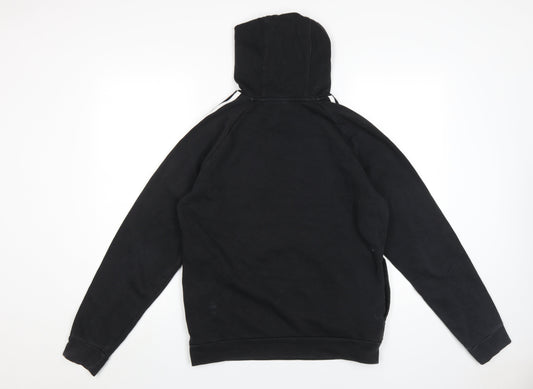 Adidas Men's Black S Graphic Hoodie Cotton Blend