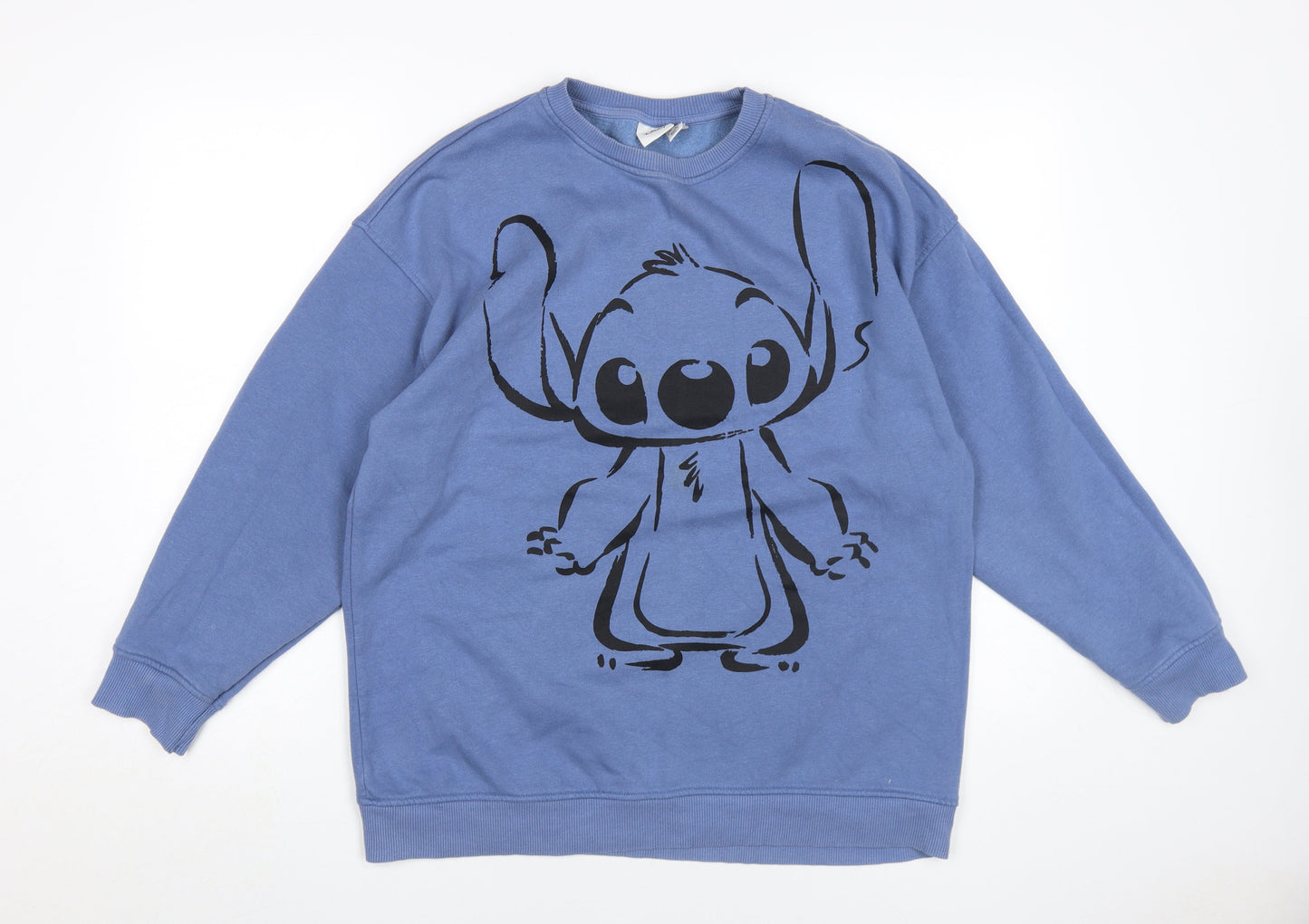 Disney Unisex Blue XS Stitch Pullover Sweatshirt