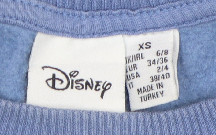 Disney Unisex Blue XS Stitch Pullover Sweatshirt