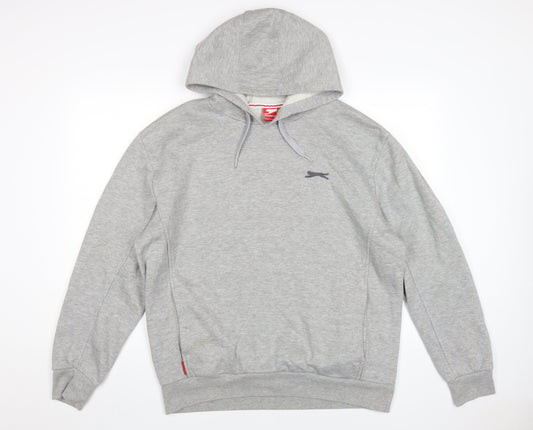 Slazenger Men's Grey Pullover Hoodie, Size L, Lightweight