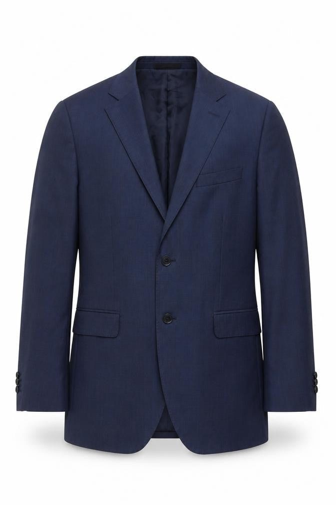 Mens 40 Chest Regular Massimo Dutti Blue Two-Button Blazer