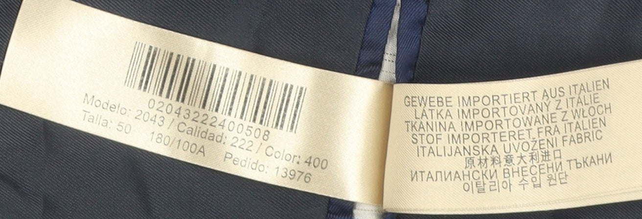 Massimo Dutti Men's Blue Wool Blazer Size 40R