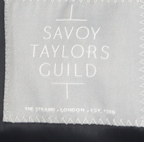 Savoy Taylors Guild Men's Black Blazer 46R Formal