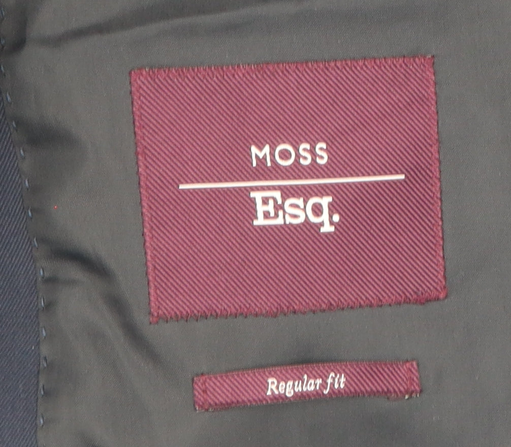 Moss Esq. Men's Blue Regular Fit Blazer 42R