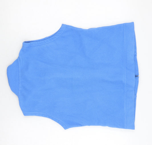 Isle Women's Blue Fleece Waistcoat, Size 10-12, Full Zip