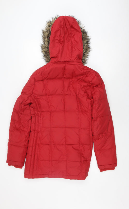 Michael Kors Women's Red Puffer Jacket, Size S, Winter